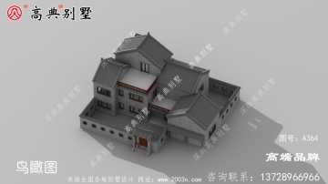 新農村二層半自建中式房屋別墅
