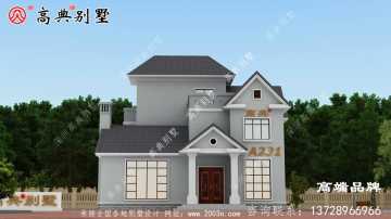 鄉(xiāng)村三層簡歐自建房屋斜頂別墅