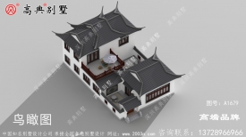 兩層新中式別墅外觀效果圖