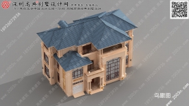 農村三層小別墅圖紙外墻純石材掛/作品編號T61210號首層184平方米