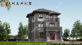 鄉(xiāng)村簡(jiǎn)約普通三層樓的設(shè)計(jì)圖，建好了村里夸好看。