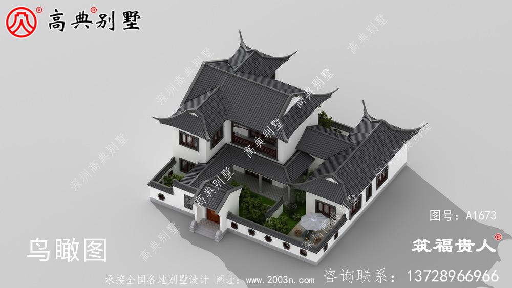 這座蘇式園別墅，灰白色搭配效果非常優雅美麗大方，造價便宜
