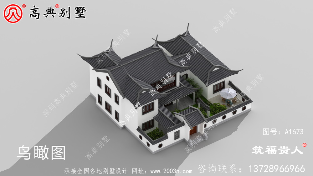 這座蘇式園別墅，灰白色搭配效果非常優雅美麗大方，造價便宜