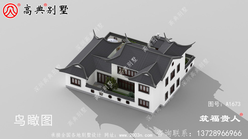 這座蘇式園別墅，灰白色搭配效果非常優雅美麗大方，造價便宜