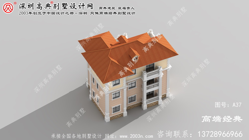 阜寧縣美觀大方三層歐式復(fù)式別墅設(shè)計圖紙