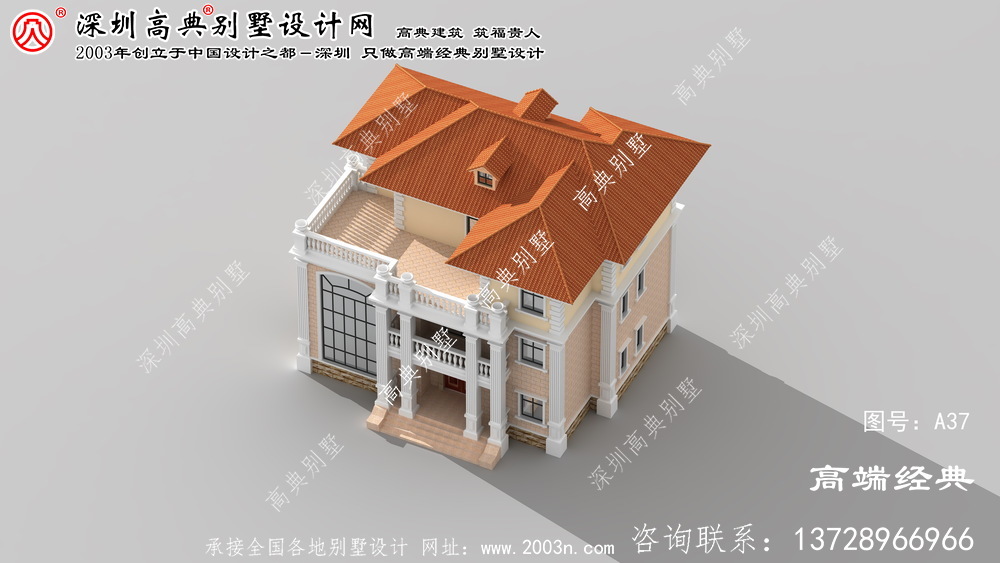 阜寧縣美觀大方三層歐式復(fù)式別墅設(shè)計圖紙