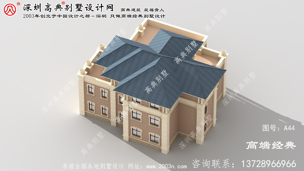 雨花臺區經典歐式三層別墅設計和漂亮的外觀圖片