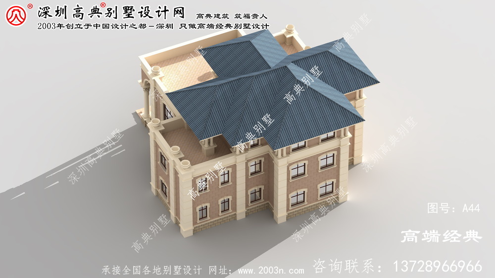雨花臺區經典歐式三層別墅設計和漂亮的外觀圖片