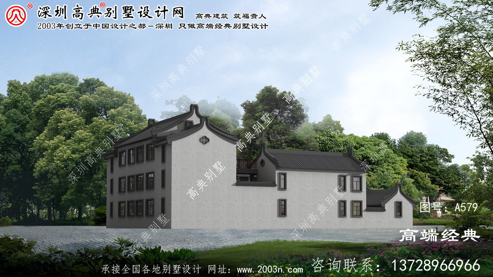 南陵縣中式庭院戶型鄉村自建別墅