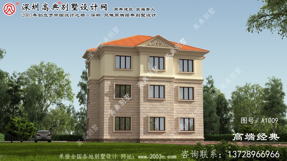 瑞昌市農村歐式三層別墅