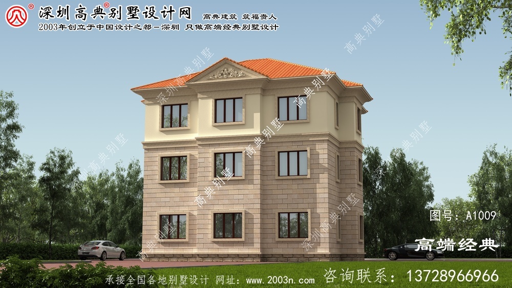 瑞昌市農村歐式三層別墅