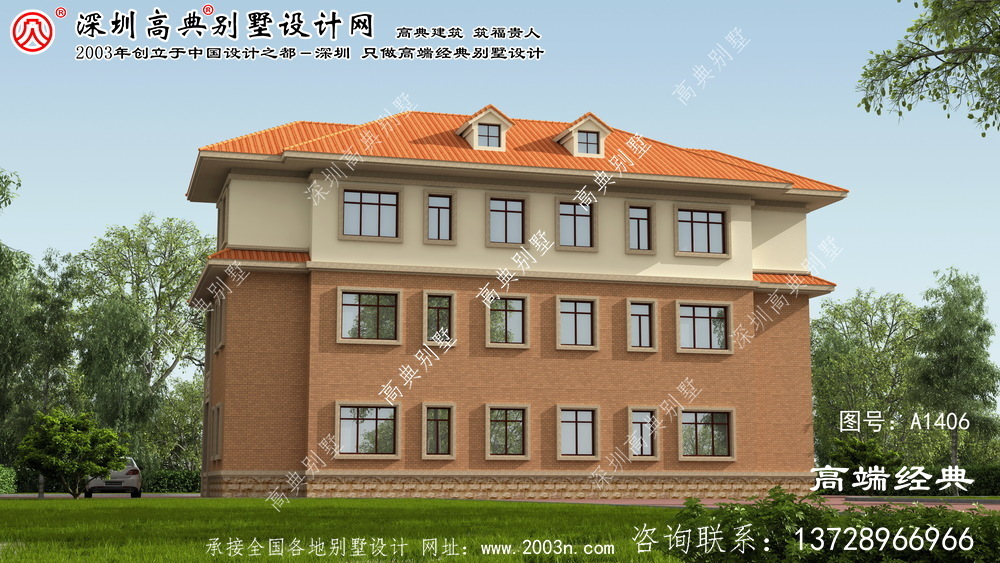 唐縣兄弟雙拼別墅效果圖