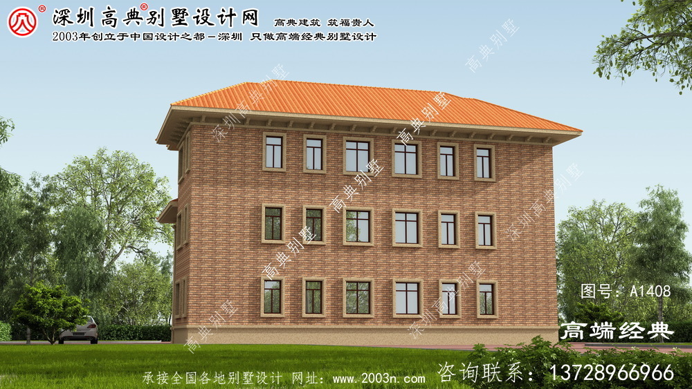 安國市兄弟雙拼別墅設計圖
