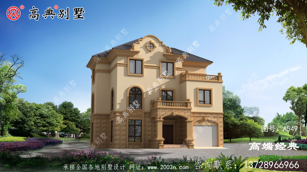 這樣的簡歐三層別墅怎能不受建房者的喜愛呢?