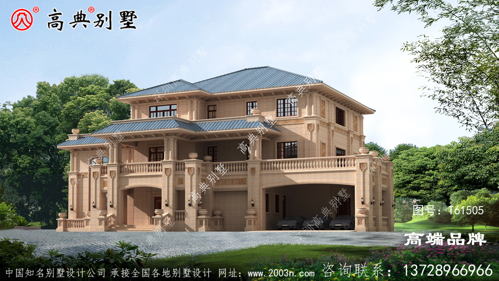 農村房屋別墅，豪華歐式石材	