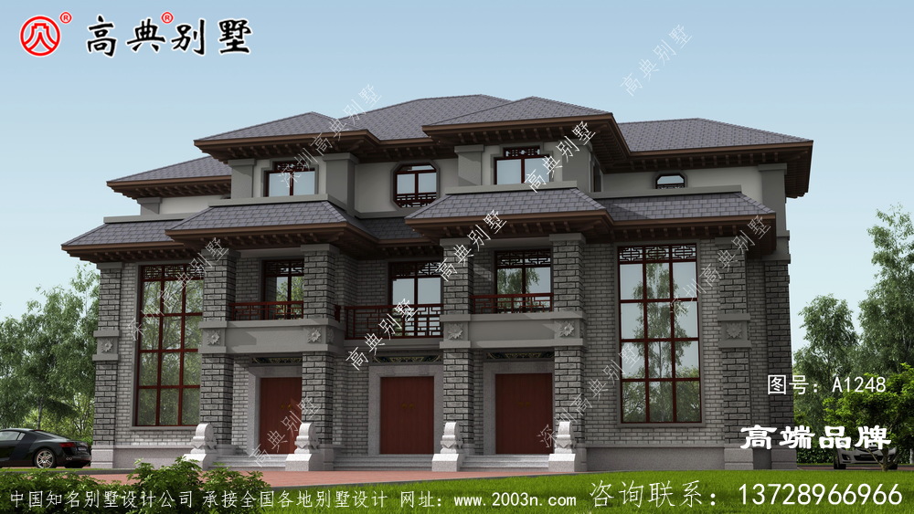 復古別墅外觀效果圖傳統建筑的精髓