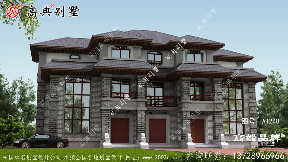 復古別墅外觀效果圖傳統建筑的精髓