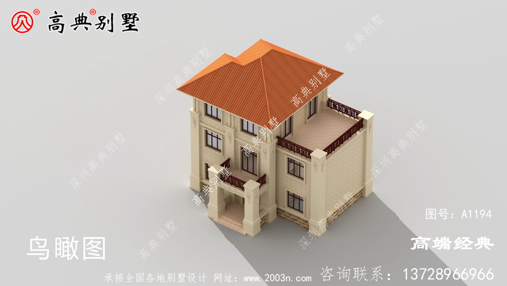 豪華歐式三層自建別墅圖，帶車庫佛山市