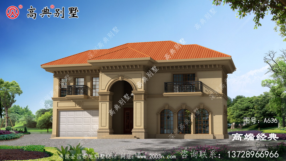 簡歐兩層戶型簡單施工難度系數低,