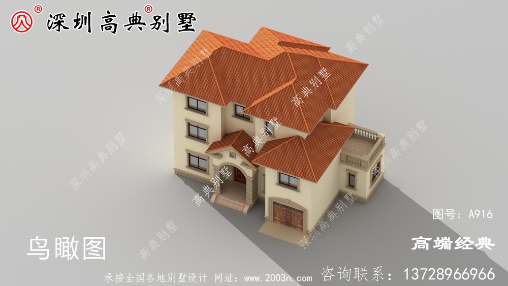 三層樓設計圖，簡單大氣，造價經濟，很多人心中的理想型。
