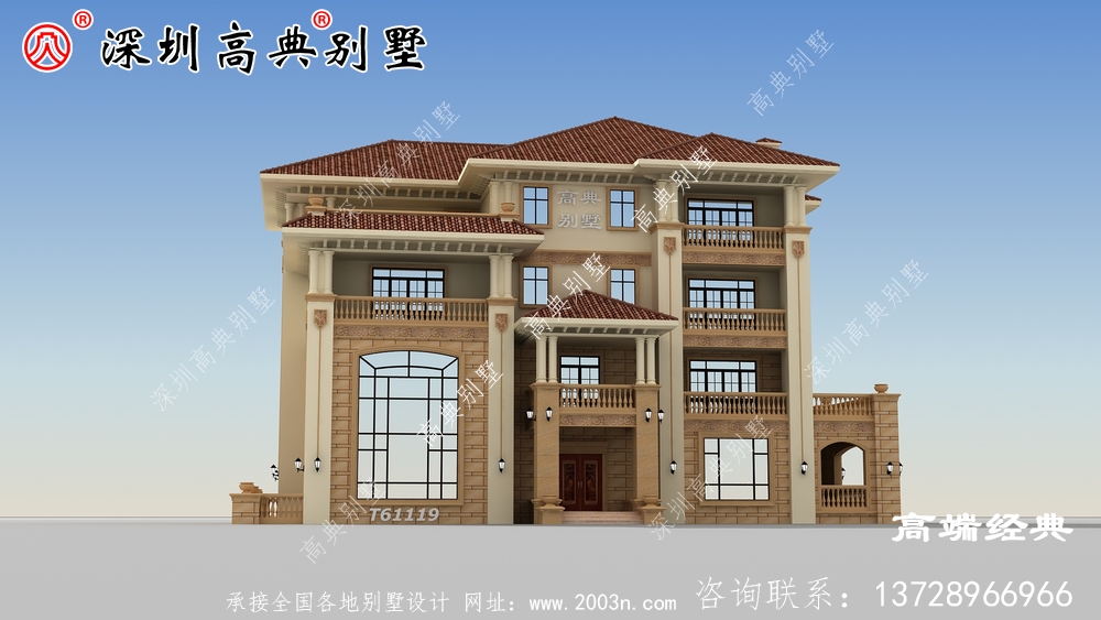 四層別墅設計圖，簡約實用，自己住著也方便舒適。