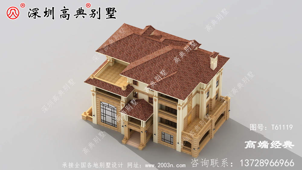 四層別墅設計圖，簡約實用，自己住著也方便舒適。