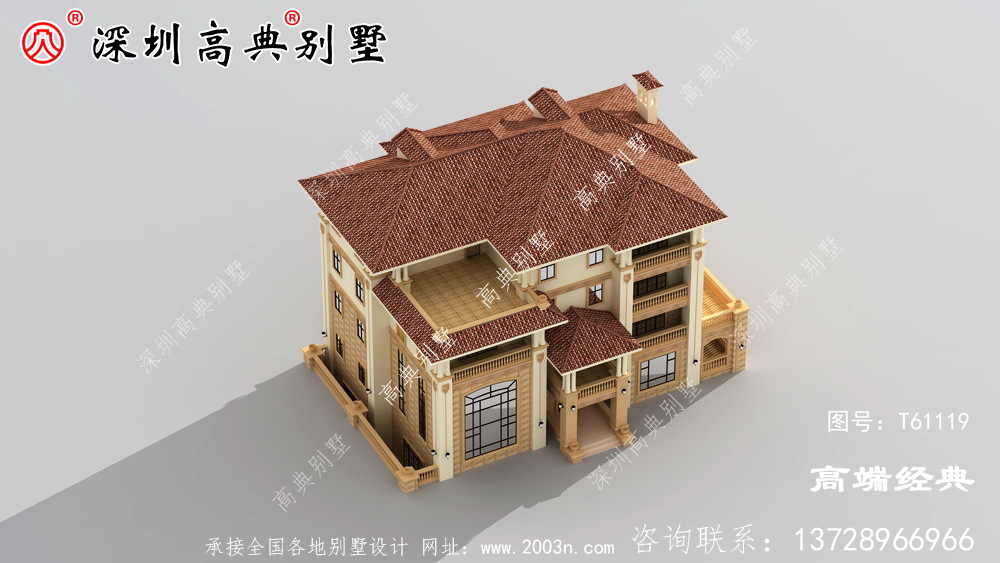 四層別墅設計圖，簡約實用，自己住著也方便舒適。