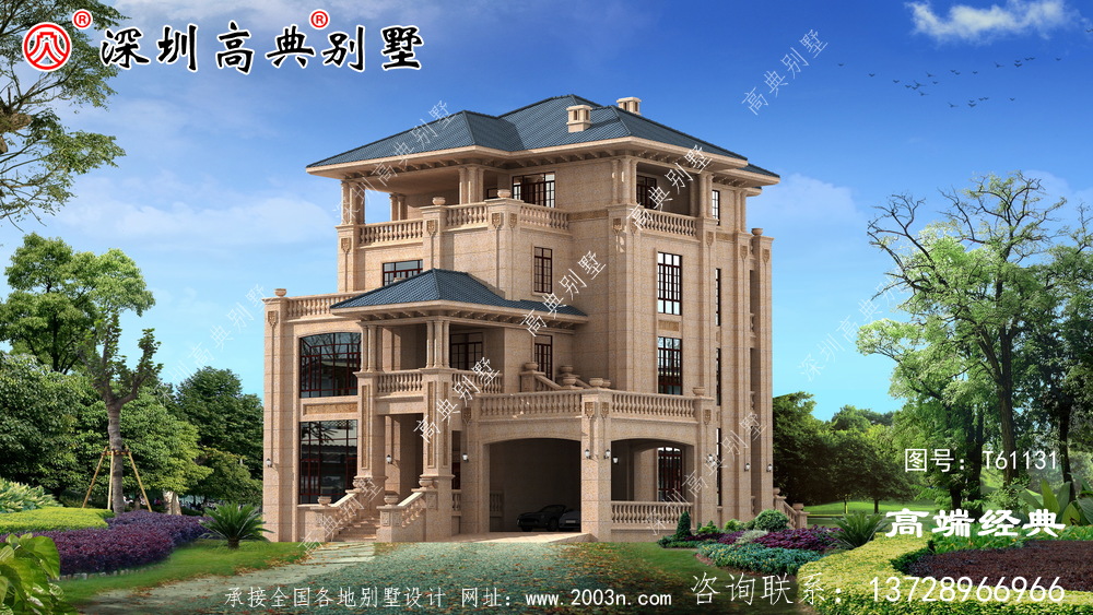 歐式住宅設(shè)計圖，外觀優(yōu)雅別致，浪漫的造型在家鄉(xiāng)別具一格。