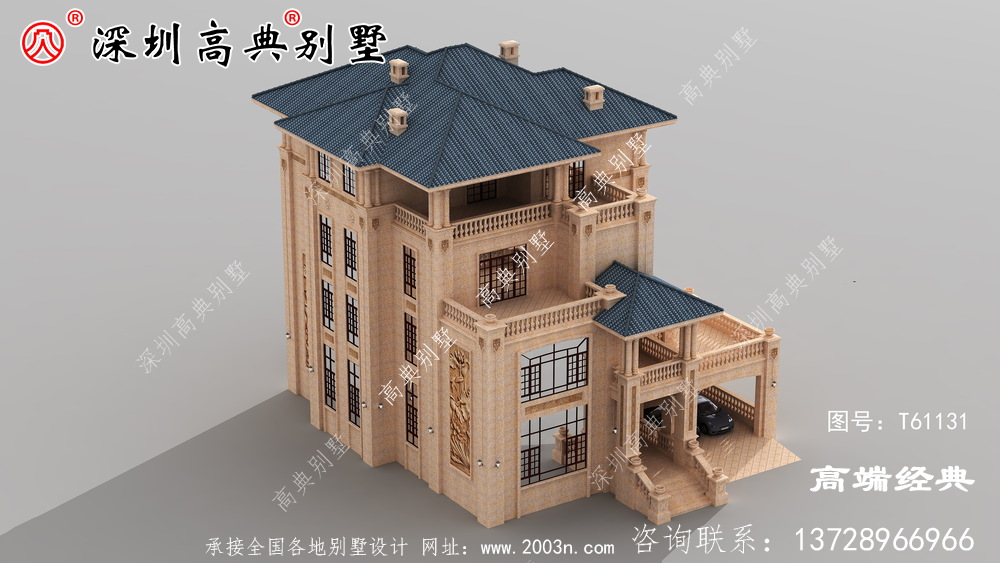歐式住宅設(shè)計圖，外觀優(yōu)雅別致，浪漫的造型在家鄉(xiāng)別具一格。