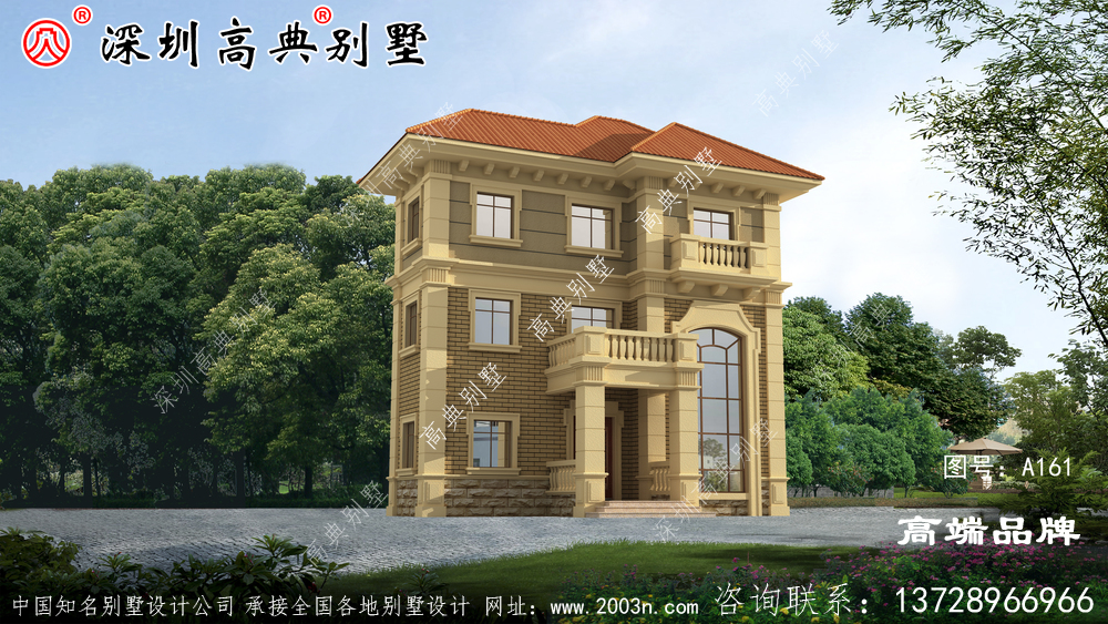 農村三層別墅帶陽臺露臺設計,給你不一樣的居住體驗