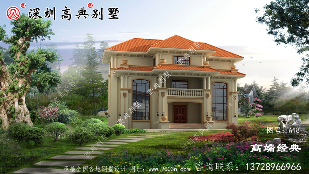 農(nóng)村自建房圖片三層,造型簡(jiǎn)單,布局緊湊,施工難度也不高