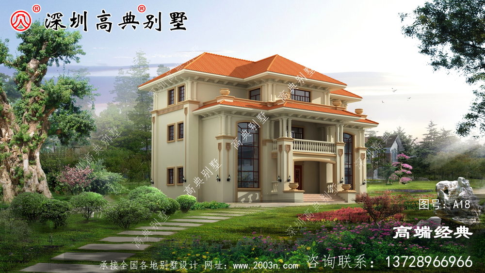 農(nóng)村自建房圖片三層,造型簡(jiǎn)單,布局緊湊,施工難度也不高