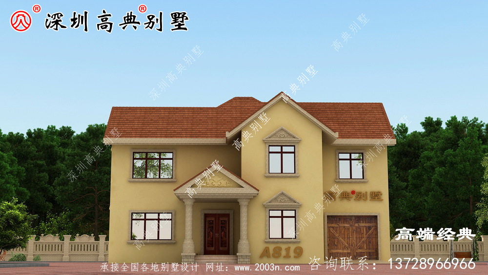 農村二層精致別墅，建在村里相當洋氣