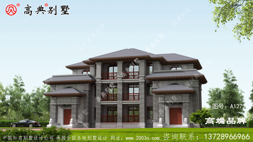 父母老了,孩子大了,和兄弟一起建個中式雙拼別墅吧