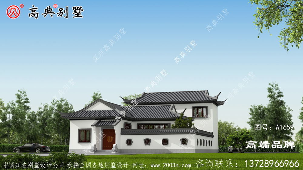 中式庭院鄉村自建房就就選它，就是氣派