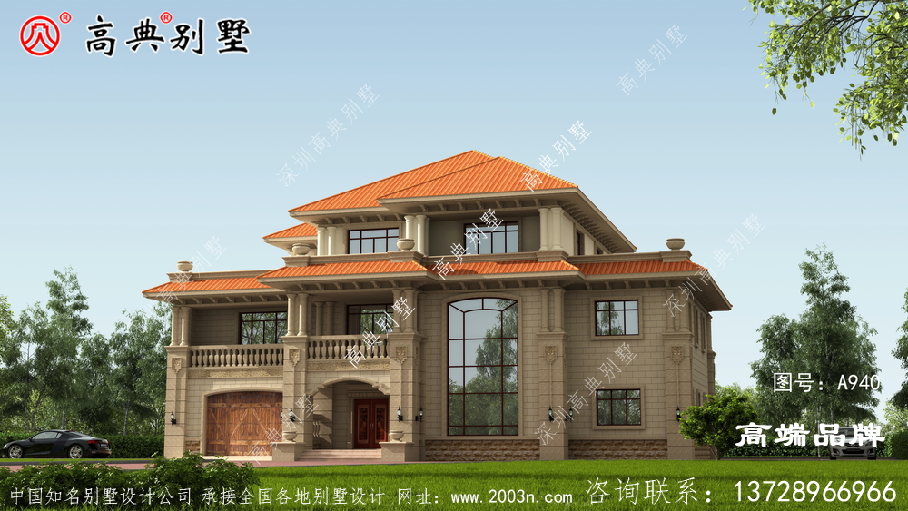 兩層半歐式風格簡單的外觀增加了時尚要素