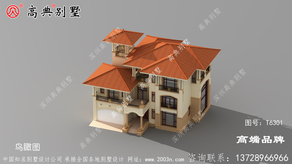 農村自建三層住宅首選戶型,別墅外觀精致配色新穎