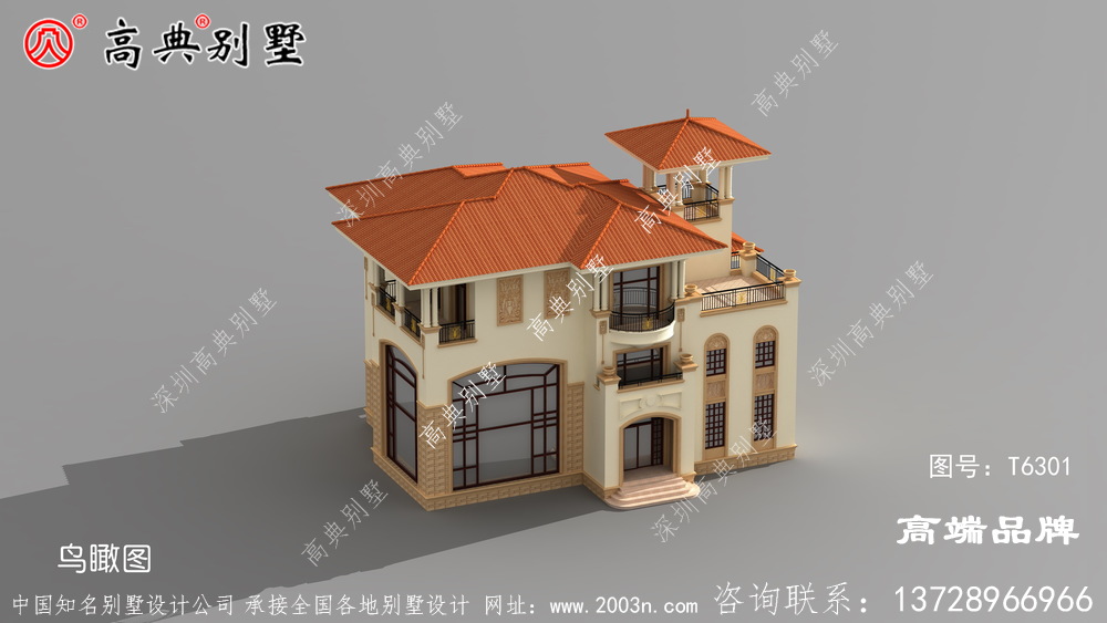 農村自建三層住宅首選戶型,別墅外觀精致配色新穎