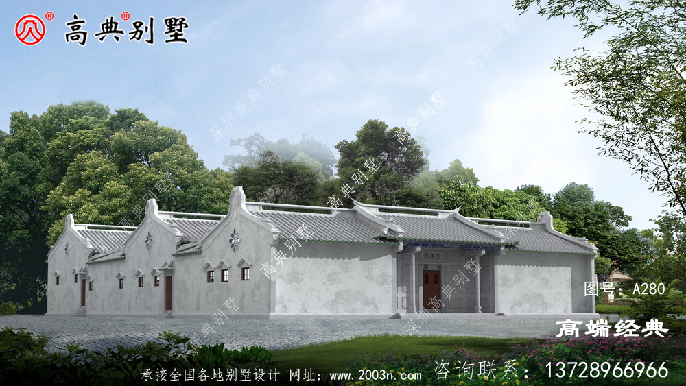 屋頂錯層的外觀造型，高雅的鄉村生活之美