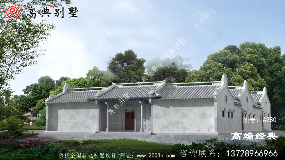 屋頂錯層的外觀造型，高雅的鄉村生活之美