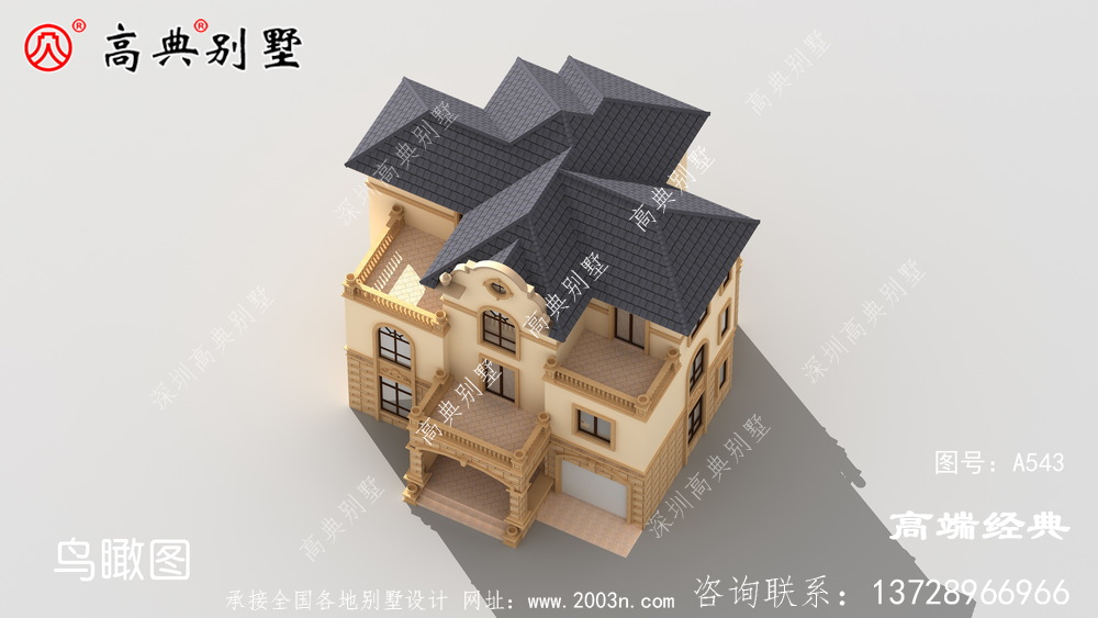 帶車庫的三層戶型外觀簡單大方非常符合現(xiàn)代人的審美標(biāo)準(zhǔn)