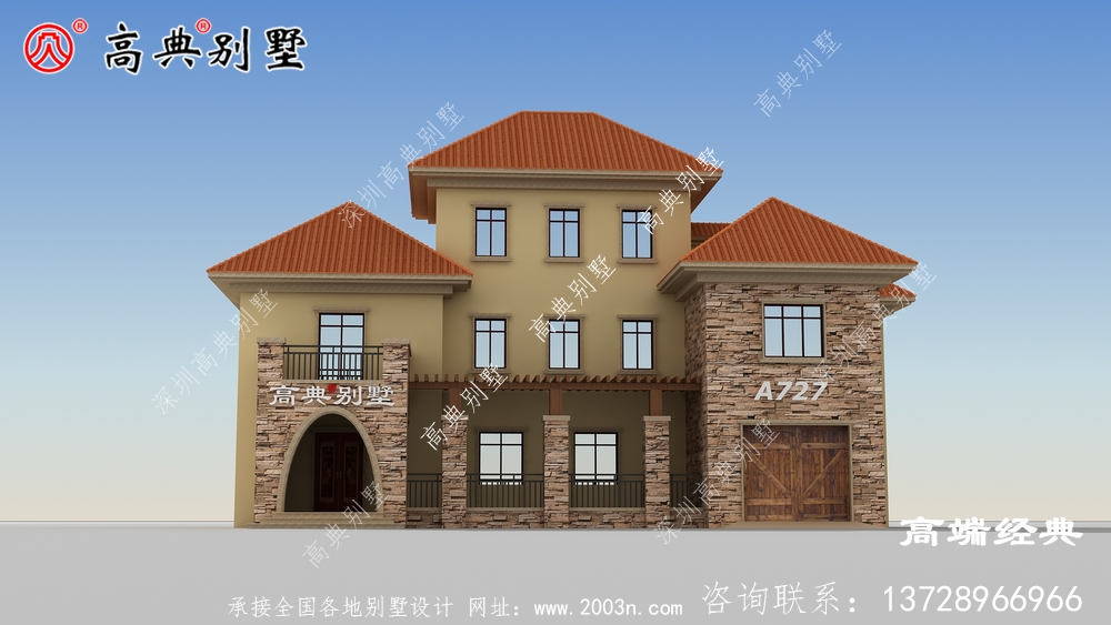 陽(yáng)臺(tái)突出使別墅更加立體凹凸有致