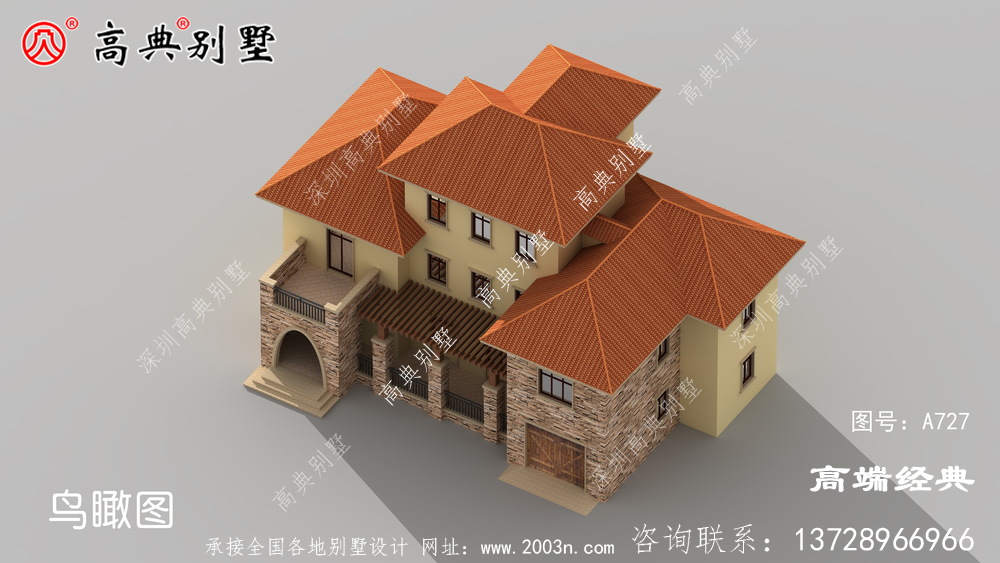 陽(yáng)臺(tái)突出使別墅更加立體凹凸有致
