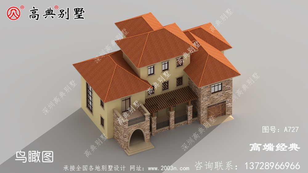 陽(yáng)臺(tái)突出使別墅更加立體凹凸有致