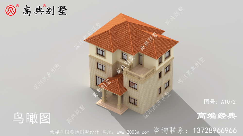 看上去豪華，但造價卻很經濟的三層歐式小洋樓，建一套就足夠讓你笑開花。