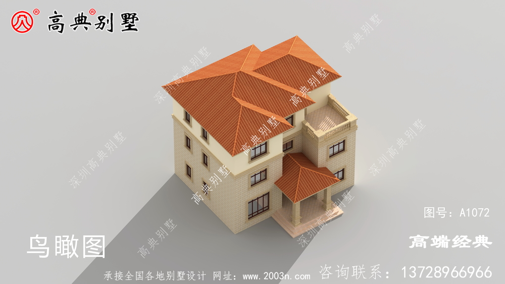 看上去豪華，但造價卻很經濟的三層歐式小洋樓，建一套就足夠讓你笑開花。